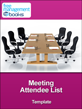 Meeting Attendee List